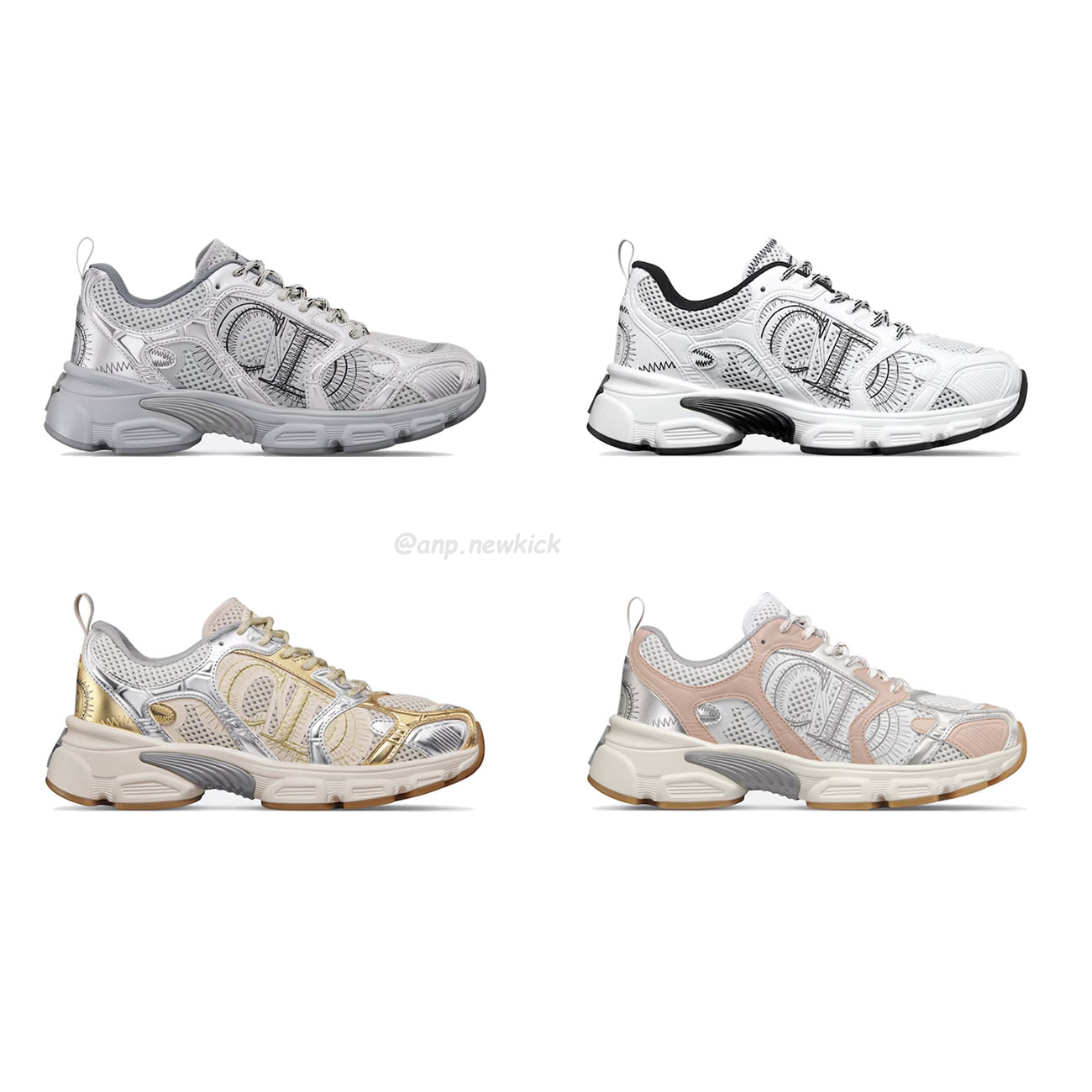 Dior Chrono Sports Shoes With Mesh Fabric And Faux Leather Trim (1) - newkick.org